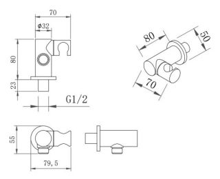 Душевой комплект Berges Nardis 2R хром 071003